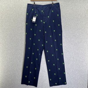 NWT Mens Lilly Pulitzer Palm Beach Size 36 x 32 Phipps Pants Navy Blue Palm Tree